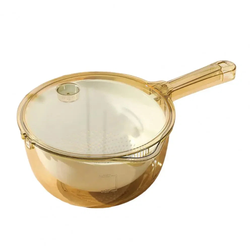 Dual-Layer Spinning Vegetable Washing Strainer
