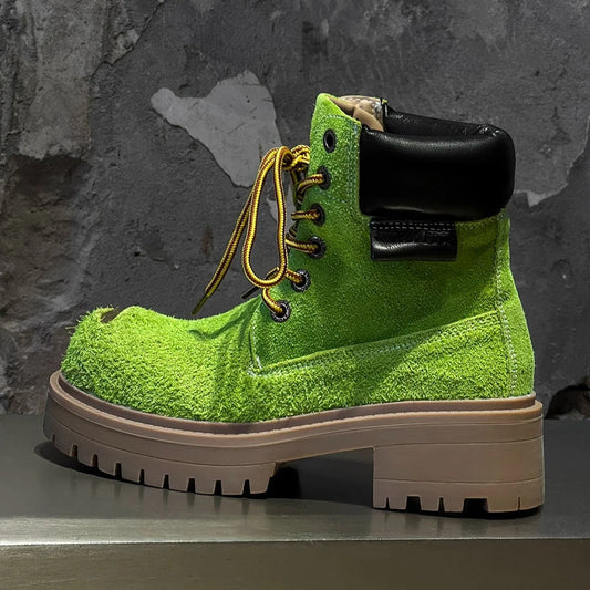 Mossy Green Anti-Slip Combat Boots