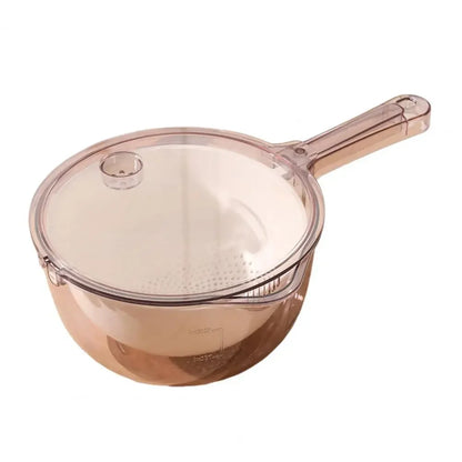 Dual-Layer Spinning Vegetable Washing Strainer