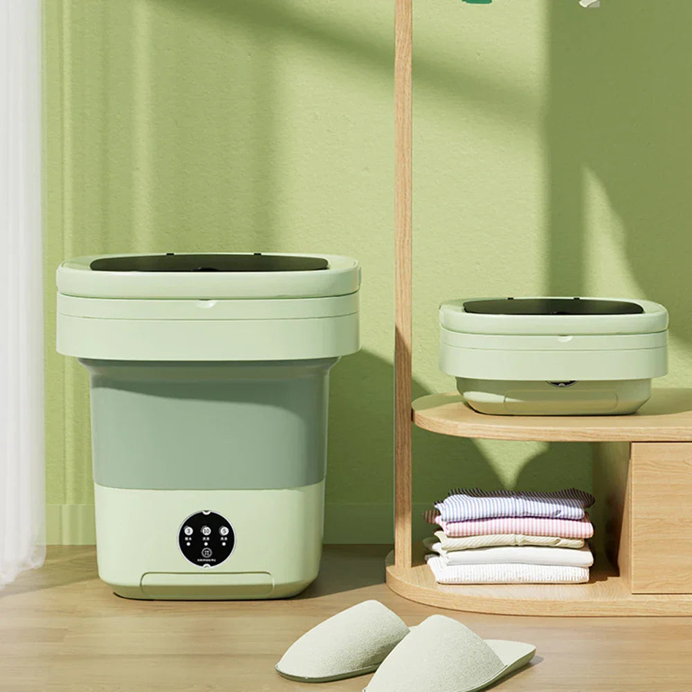 Compact Folding Ultrasonic Travel Laundry Washing Machine