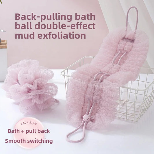 Dual Texture Stretchable Shower Back Scrubber