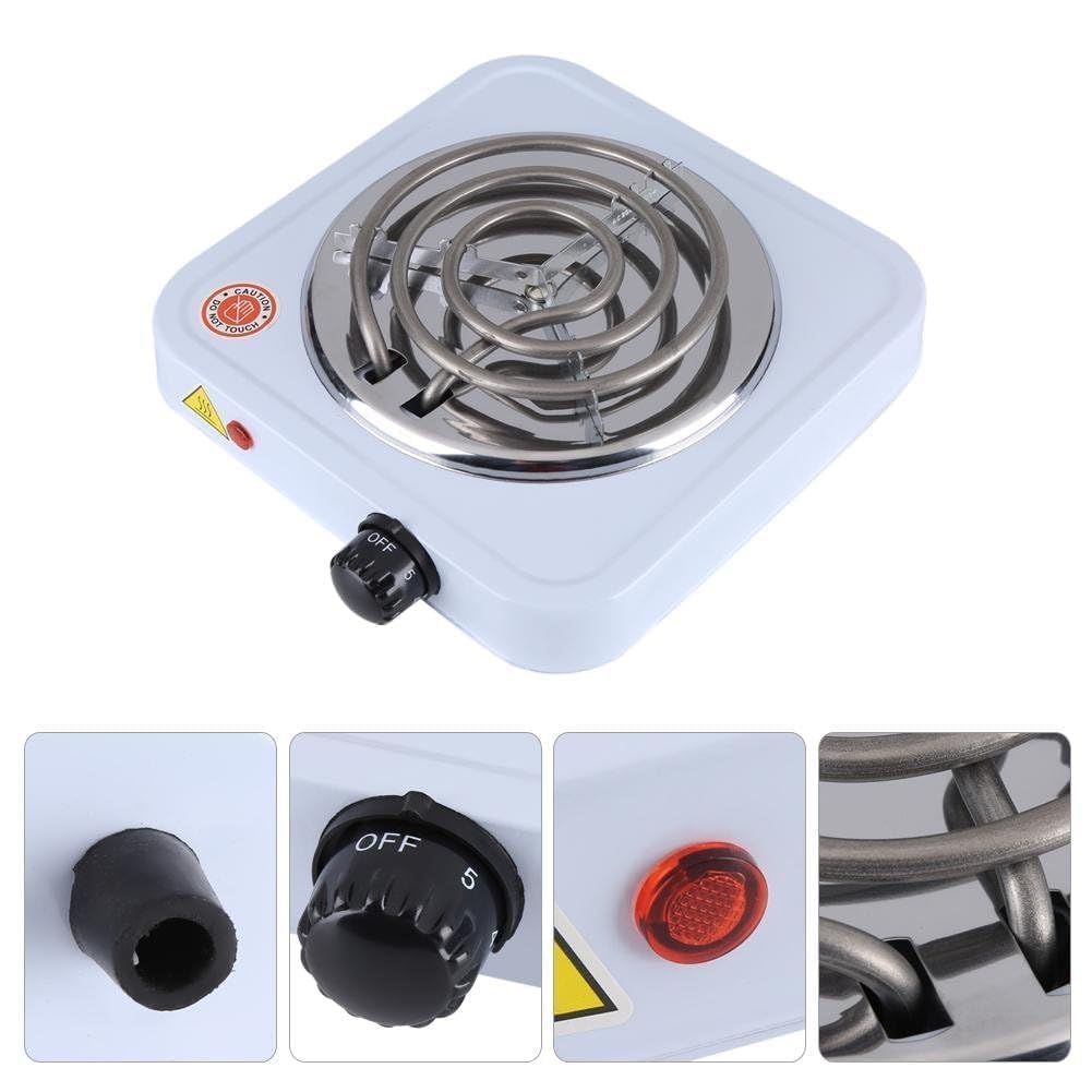 Portable Electric Hot Plate | Single Burner Coil Stove with Temperature Control for Cooking & Travel