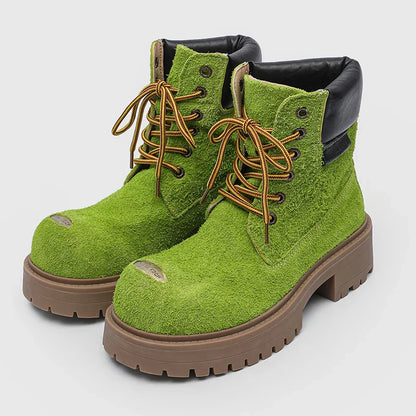 Mossy Green Anti-Slip Combat Boots