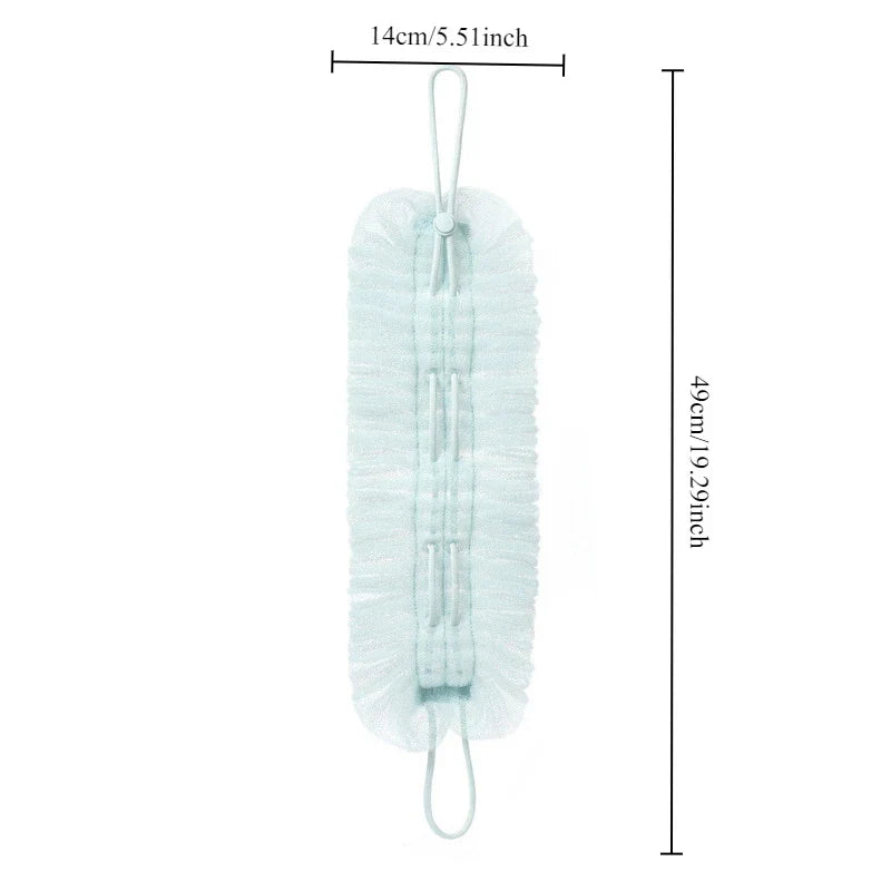 Dual Texture Stretchable Shower Back Scrubber