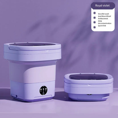 Compact Folding Ultrasonic Travel Laundry Washing Machine
