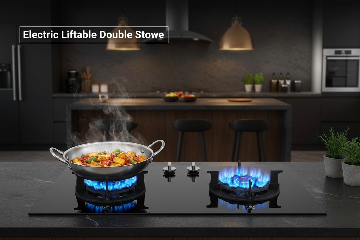 Electric Liftable Double Gas Stove - Lifestyle Banner